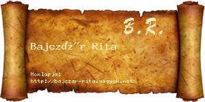 Bajczár Rita névjegykártya